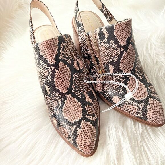 NWOT Cole Haan Vicky Slingback snake skin heel, 8 - Picture 4 of 15